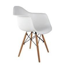 Cadeira de Jantar Charles Eames com Braço I Branca - Mobly