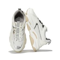 Project Cloud Tênis feminino com plataforma grossa – Palmilha confortável de espuma viscoelástica – Sapatos femininos com cadarço e tênis modernos (coco), Branco, 37