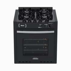 Fogao de Embutir 4 Bocas Venax Gaudi Platinum Vitreo Preto Gas Glp