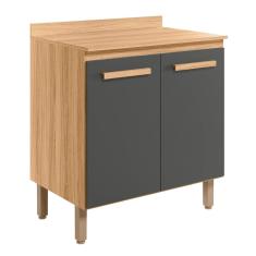 Balcão Intenza com tampo 80 cm e 2 Portas