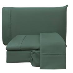 Jogo Cama Lençol King Conforto Percal 300 Fios 4 Peças Verde