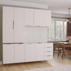 Cozinha Modulada 4 Peças sem Tampo 2 Aéreos 5 Portas e 2 Balcões Ipane