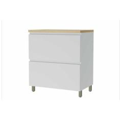 Balcão Cozinha p/Cooktop Rainha 1 Porta Basculante e 1 Gaveta c/ Tampo