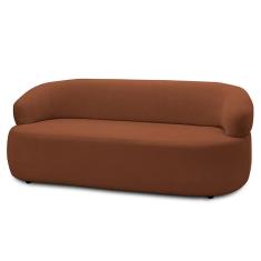 Sofá 2 Lugares Living Orgânico Sala De Estar 140cm Conka F05 Veludo Terracota - Mpozenato