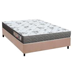 Conjunto Box Viúva: Colchão Espuma Orthoflex D33 Comfortpedic Line Black + Base Crc Suede Clean (128x188)