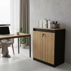 Armário Balcão 60cm 2 Portas com Chave e 1 Prateleira ME4149 Tecnomobi