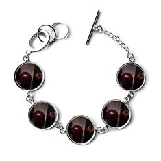 DIYthinker Fresh Cherry Fruit Bracelete com pingente de corrente com imagem natural