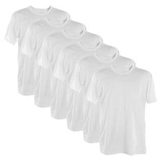 Kit 6 Camisetas 100% Algodão (Branca, P)