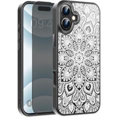 FUNMIKO Capa para iPhone XX Plus com protetor de tela de privacidade, compatível com carregamento sem fio, capa fosca translúcida à prova de choque - linda capa de telefone com design floral para