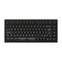 Teclado mecânico Akko ABNT2 5075 Clear Black com switch V3 Cream Black