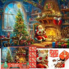 Quebra-cabeça: Calendário do Advento | Ascnduup | Natal 2024 | 1000 peças