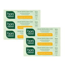 Kit 6x Creme Dental Boni Natural Hortela E Curcuma 90g