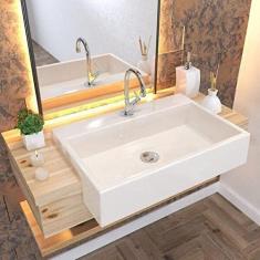 Kit Cuba Xrt55 Válvula Click 1 Polegada B Sifão Flexível Cromado Compace Bege