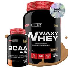 Kit Waxy Whey 900g + BCAA 100g - Bodybuilders Sabor Chocolate