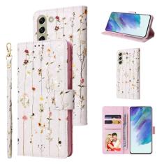 UEEBAI Capa carteira para Samsung Galaxy S22 5G, capa de telefone de couro PU com suporte e bloqueio de RFID, capa flip com compartimentos para cartões, alça de pulso, padrão gravado, fecho magnético,