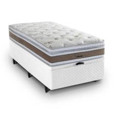 Cama Box Baú Solteiro Herval Amore, Molas Ensacadas, 74x88x188 cm
