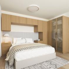 Guarda-Roupa Modulado de Canto 8 Peças 10 Portas Jade Cabecasa Madeiramadeira Avelã