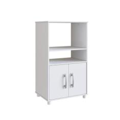 Balcão Para Cozinha 2 Nichos 2 Portas Branco B02 Emovell