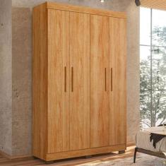 Guarda-Roupa Solteiro Flórida 4 Portas 3 Gavetas 100% Mdf Amadeirado -