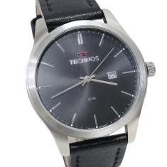 Relógio Technos Masculino Analógico Steel Prata 2115MSGS/0P, Preto