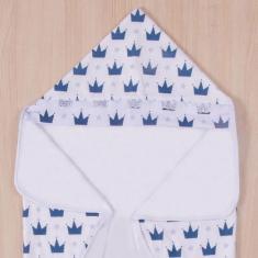 Toalha De Banho Bebê Atoalhada Forrada Com Capuz Para Meninos Super Ma