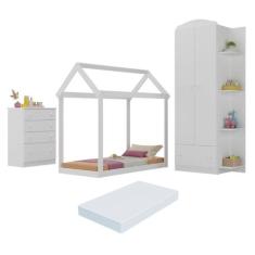 Quarto Infantil com Cama Montessoriana e Colchão Incluso João e Maria 