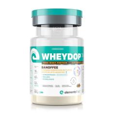 Whey Protein WHEYDOP 3W 900g elementoPuro Sabor Banoffee Proteína Concentrada Não Desnaturada, Isolada e Hidrolisada