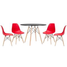 KIT - Mesa Eames 100 cm + 4 cadeiras Eames DSW