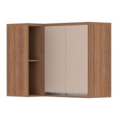 Armário Aéreo Canto Reto 95 cm 2 Portas de abrir 1 Prateleira Lari Luciane Móveis