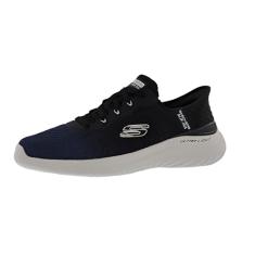 Skechers Tênis masculino sem cadarço: Bounder 2.0 Tellem Tênis de caminhada, Azul marinho/preto, 41