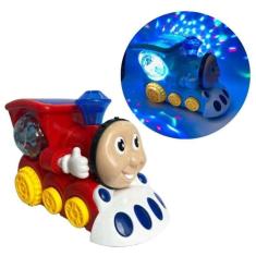 Brinquedo Trem Thomas Infantil Locomotiva Luz Som Bate Volta