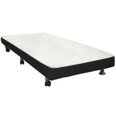 Cama Auxiliar Infantil D28 Bordado Nero Black - 79x171x11 - Ortobom