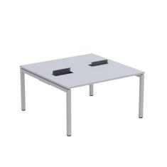 Mesa Plataforma Dupla com Pé de Aço para Coworking 140X140/2P PDC14/14/2P Cinza