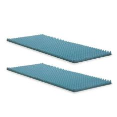 Colchonete Solteiro D28 Casca de Ovo Anti Stress Kit c/2 Unidades (80x