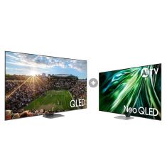 Combo Samsung Smart TV 98" QLED Super Big 4K 98Q80C 2023 + AI Gaming TV 43" Neo QLED 4K 43QN90D 2024
