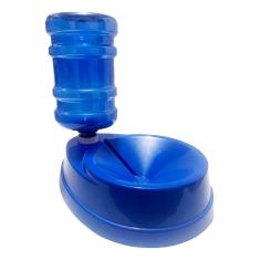 Bebedouro Automático 1L Cães Gatos Não Molha Pelos - Azul