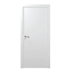 Kit Porta de Madeira Lisa Laqueada 210cmx60cm Moldufama Direita Branco