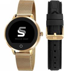 Relogio Inteligente Smartwatch Feminino Dourado 79003LPSVDA2