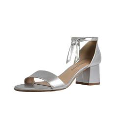 Sandália Troca Tira Salto Baixo Grosso Luiza Sobreira Prata Mod. 4074-2