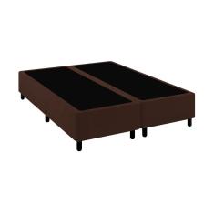 Base Cama Box Premium Queen Comum Marrom