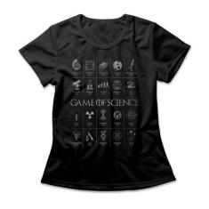 Camiseta Feminina Game Of Science - Studio Geek, 2G, Preto