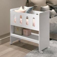 Mini Berço 3 em 1 93x94cm Escrivaninha e Trocador Zain Móveis Reller B