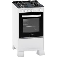 Fogão de Piso Neo Cook mesa de vidro 4 Queimadores Branco Bivolt Sugga