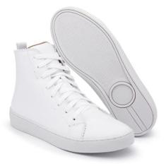 Tenis Feminino Liso Botinha Cano Alto-Feminino