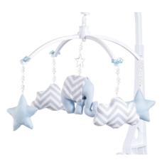 Móbile para berço musical e giratório Elefantinho Azul