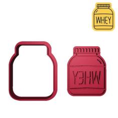 Cortador Pote Whey Alimento Maromba Musculação - DOCE IMPRESSO,  7,5cm