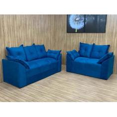 Sofá 2 e 3 Lugares Azul 410 Paris - Alpoim