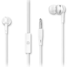Fone De Ouvido Motorola Earbuds 105 Jack 3.5mm Com Microfone - Branco