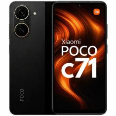 Smartphone Celular Xiaomi Poco C71, 128GB, 4GB RAM, Câmera 50MP, Tela 6,72, Android 14, Bateria 5000mAh, Dual SIM, Preto