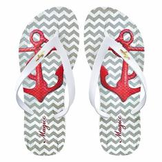Chinelo Praia Feminino Âncora Vermelha, Magicc